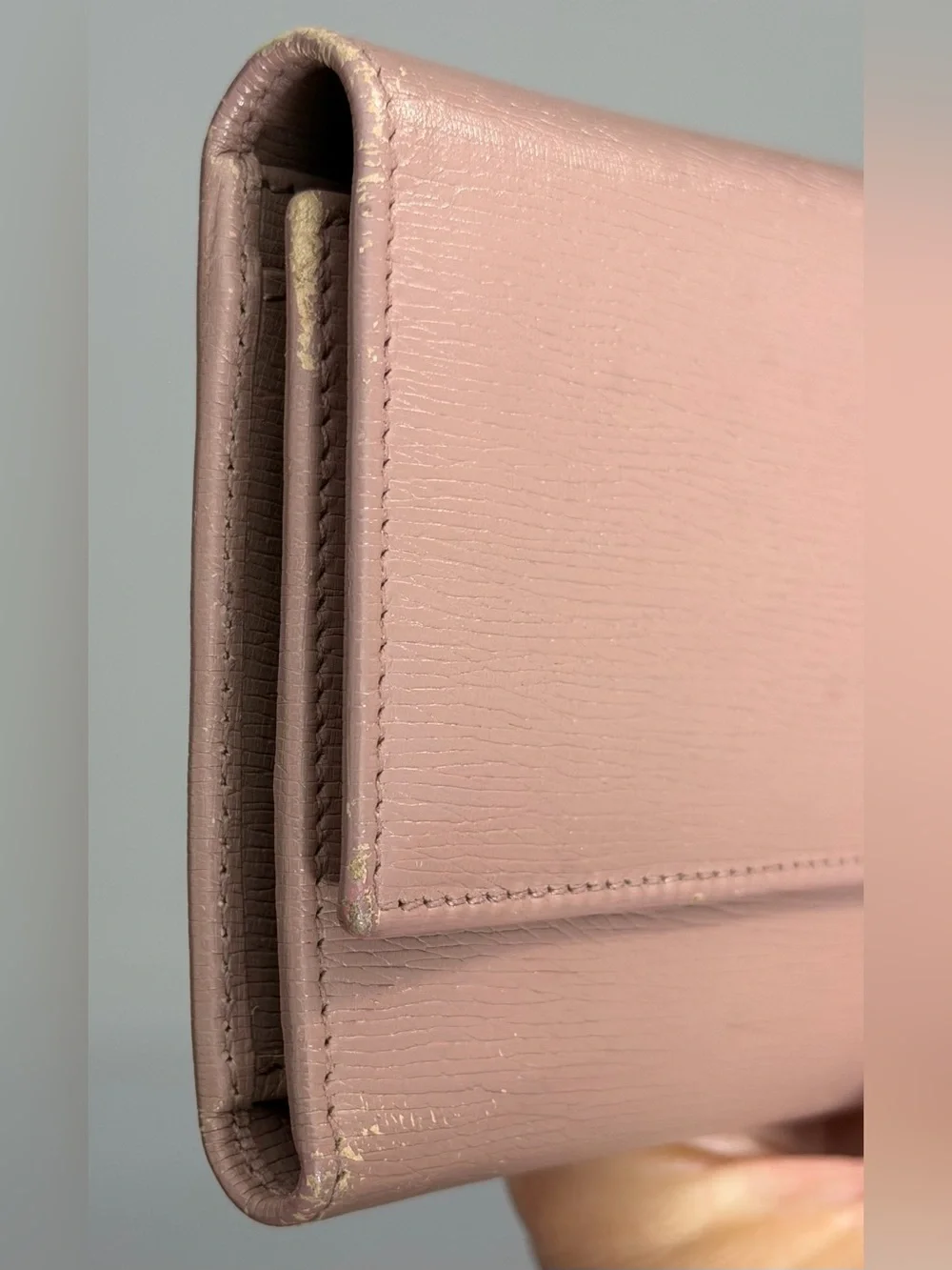 Gucci Old Rose Leather Interlocking G Continental Wallet
